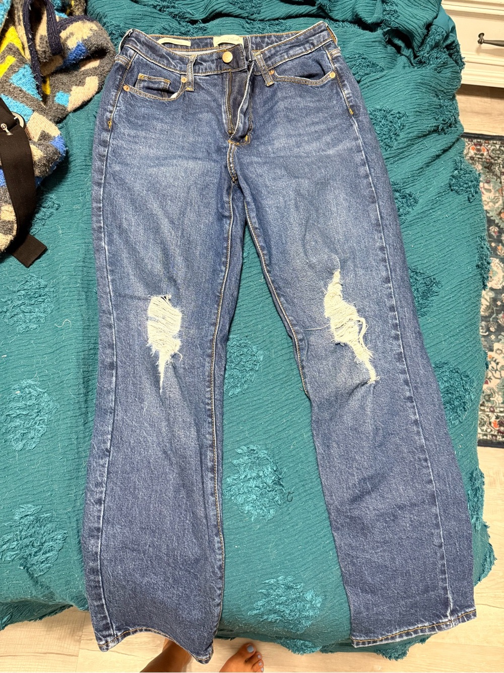 Universal Thread Distressed High-Rise Blue Jeans